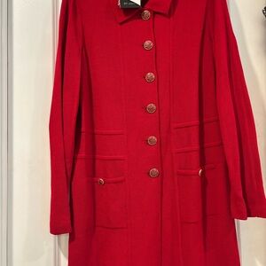 St. John Classic Red Trench Coat